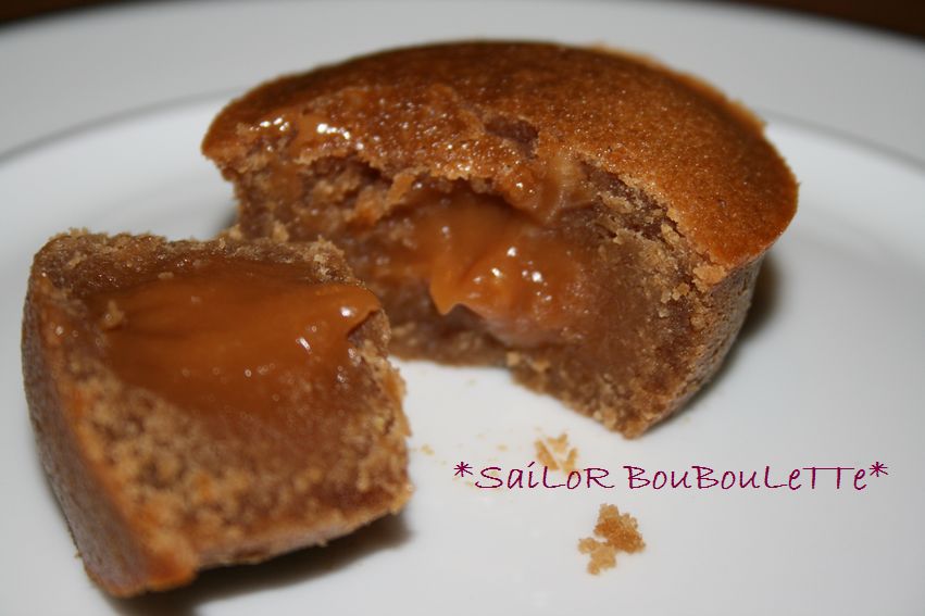 Gâteaux au coeur fondant de caramel Chez Bouboulette